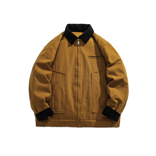 山月拾酒 菅田将晖户外中性复古纯棉日系口袋便携式工装夹克外套