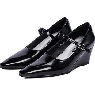 【新品】littlegood法式尖头玛丽珍鞋女2025新款中跟百搭小皮鞋