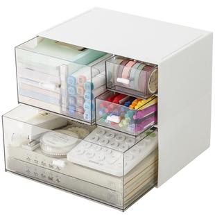 书桌收纳盒桌面抽屉式写字台文具柜笔筒学习桌上多层置物架办公室