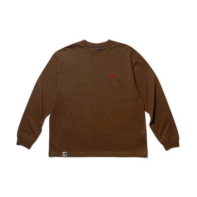 oddCIRKUS x 太阳龙宫 联名 图案长袖T恤深卡其色宽松印花上衣