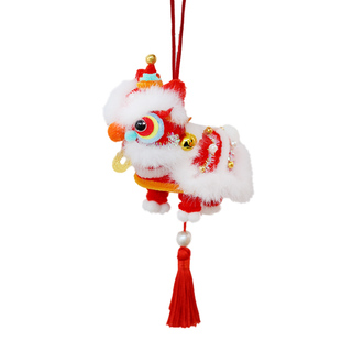 新年醒狮挂饰车挂送男友女友礼物扭扭棒手工diy材料室内装饰挂件