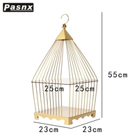 Golden Diamond Double-Layer Bird Cage Stand