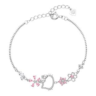 hellokitty女生生日礼物 18岁送闺蜜凯蒂猫银手链 哈喽kt节日礼盒