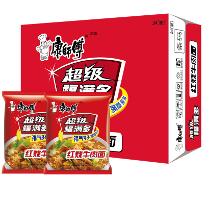 福满多清真袋装红烧牛肉面康师傅