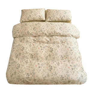 田园小碎花纯棉全棉被套单件双人床上四件套1.8m公寓床单被罩单人