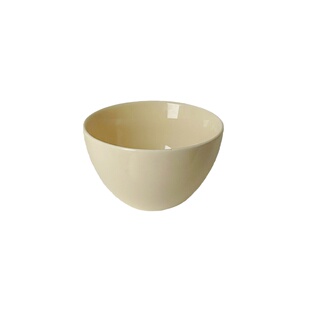穆尼 ins风奶黄色饭碗高颜值米饭碗酸奶燕麦早餐餐具家用陶瓷小碗
