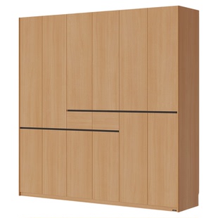 全友家居原木风分段式衣柜卧室家用成品衣橱柜子2025新款爆款家具