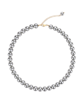 桑蕾简-圆形单层项链迷雾灰2025春夏新款爆款