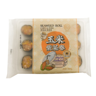 顺誉鱼籽紫菜卷酒店茶楼点心冷冻速冻早茶半成品鸡肉紫菜猪肉卷