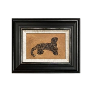 金钱豹客厅装饰画法式复古挂画小众艺术玄关卧室壁画美式中古风