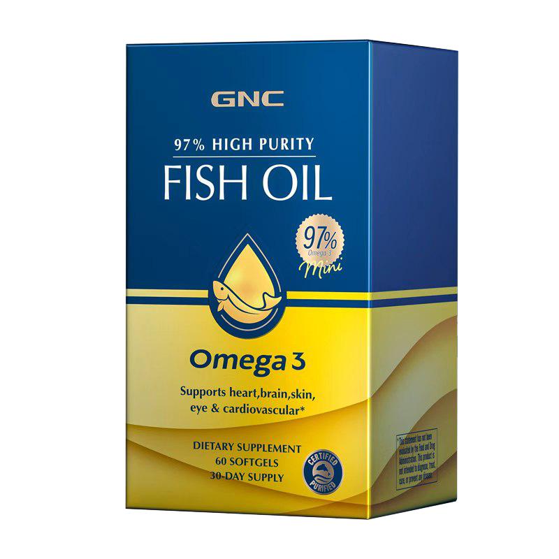 部分临期GNC健安喜皇冠97 高纯度dha深海鱼油软胶囊epa成人Omega3