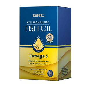 部分临期GNC健安喜皇冠97 高纯度dha深海鱼油软胶囊epa成人Omega3