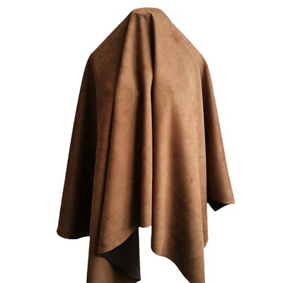 咖啡色空气层麂皮绒布料沙发布料