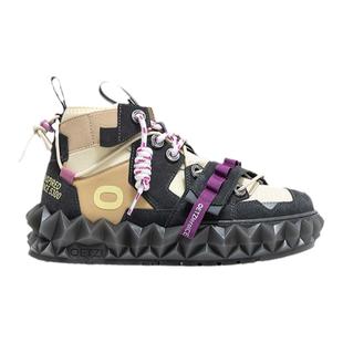 OETZI丑萌鞋厚底高帮女鞋秋冬高街解构机能风小丑鞋 商场同款