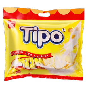 越南进口tipo面包干榴莲牛奶奶酪奶香片涂层饼干儿童小零食旗舰店