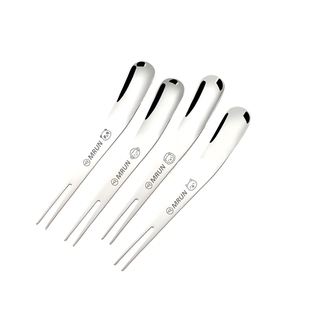 食品级两用叉勺316L水果叉不锈钢叉子甜品勺儿童便携雪糕勺蛋糕叉