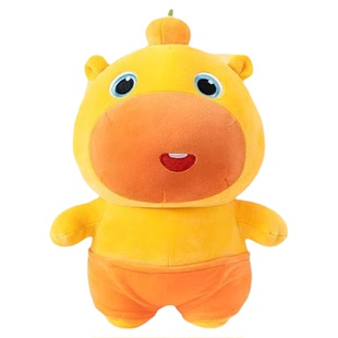 卡皮巴拉水豚噜噜抱枕公仔儿童陪睡布娃娃玩偶毛绒玩具女生礼物