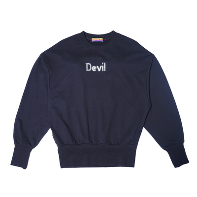 CLP潮流闪钻宽松卫衣翅膀