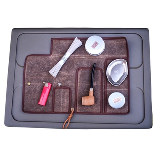 蜡王府防水油蜡帆布烟斗包手工制作复古做旧烟丝保湿盒便携工具包