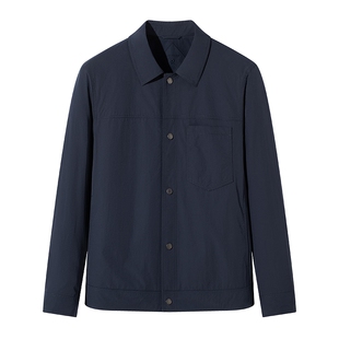 [轻量纤维/衬衫式夹克]梦特娇26春季男士夹克休闲翻领外套抗皱薄J