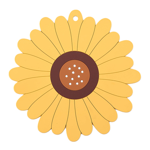 太阳花杯垫ins风硅胶防滑垫家用砂锅垫碗盘子隔热垫葵花咖啡杯垫