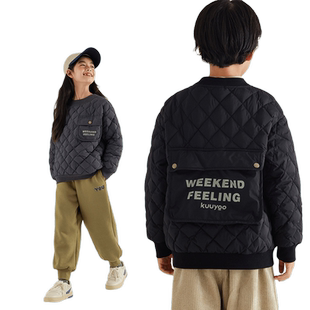 KUUYOO儿童轻型羽绒服冬季童装轻薄中大男女童套头加厚款洋气外套