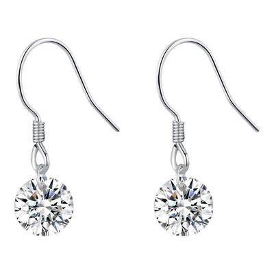 摩典925银高级感爆闪莫桑钻耳环