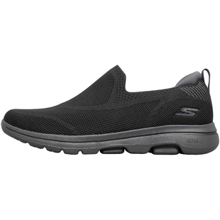 skechers斯凯奇一脚蹬男士健步鞋秋冬新款懒人鞋子男鞋休闲运动鞋
