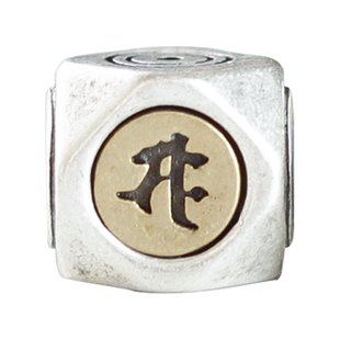 s925配件生肖款鼓珠配珠本命佛八角菱形心咒梵文隔珠diy手串配件