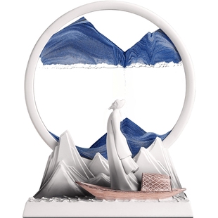 文创礼品李白流沙画摆件客厅书桌装饰创意高档退伍军人纪念品礼物