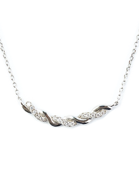 时尚风麻花微笑轻奢百搭锁骨链