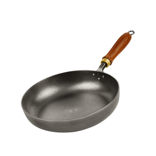 卢记钛锅手工锻打纯钛全钛煎锅早餐牛排锅平底锅无涂层不粘锅家用