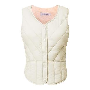 2025新款秋冬羽绒棉马甲女中老年加绒修身保暖背心短款坎肩棉内胆
