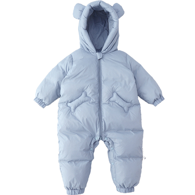 宝宝羽绒连体衣加厚连帽羽绒服冬