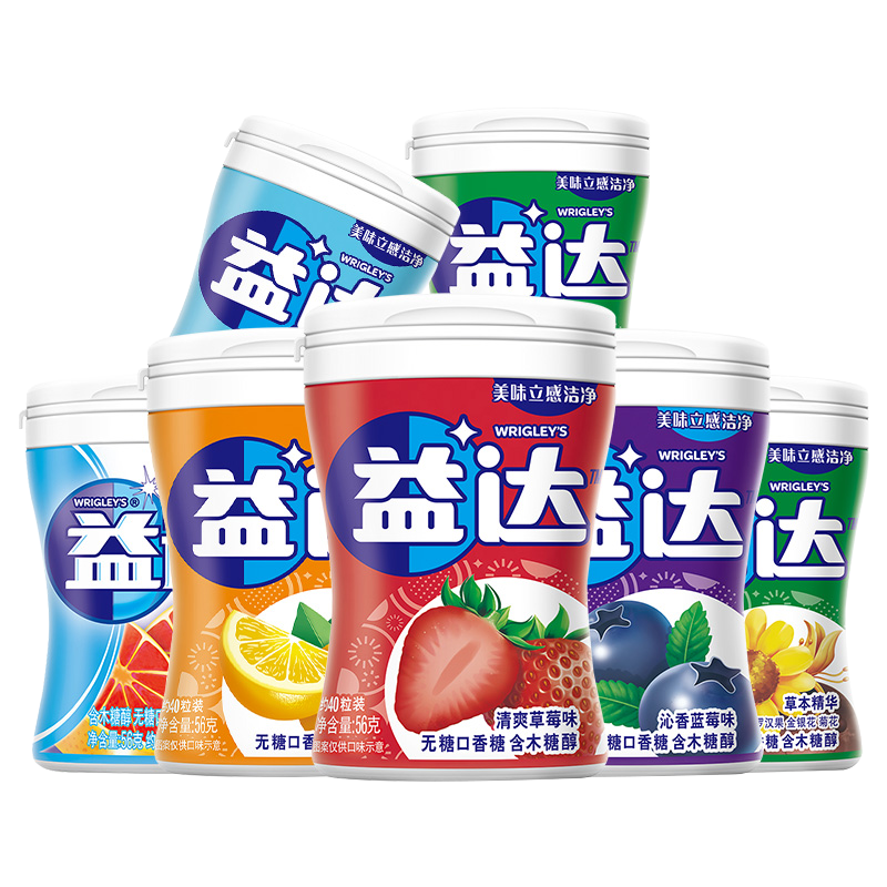 益达木糖醇口香糖薄荷约70粒