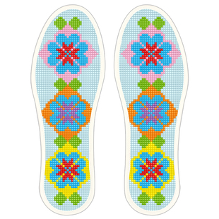 手工刺绣鞋垫十字绣新款男女半成品2024年自己绣纯棉线防臭吸汗