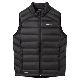 探路者羽绒马甲男25秋冬蓄热保暖轻盈蓬松防风户外徒步羽绒背心