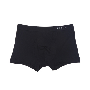 2条装男士内裤平角裤纯色莫代尔舒适青年四角底裤透气中腰黑色