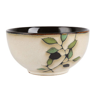 秋叶盘子家用创意窑变釉菜盘 复古手绘碗碟组合出口陶瓷餐具微瑕