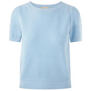 LANCY/朗姿2025年夏新款法式优雅高级感短袖针织衫女简约百搭上衣