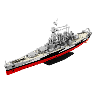 军事二战北卡罗莱纳号战列舰航母高难度拼搭组装积木MOC大模型