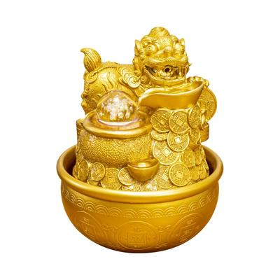 谢艺开业礼物流水摆件风水轮