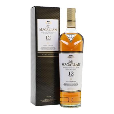 麦卡伦12年单一麦芽威士忌macallan进口洋酒 苏格兰威士忌雪莉桶