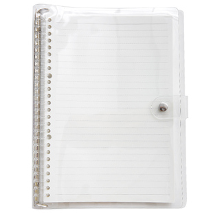 简约软皮透明软皮活页本学生用可拆卸简约高颜值记事本A5笔记本k