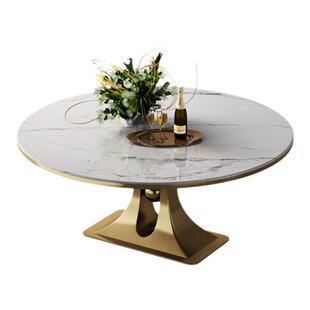 Mobeier 伸缩餐桌可变圆桌意式轻奢微晶石方圆两用现代简约饭桌椅