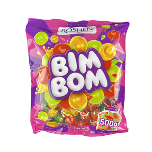 俄罗斯进口乌克兰如胜roshen水果硬糖果汁夹心糖果混合口味乒乓糖