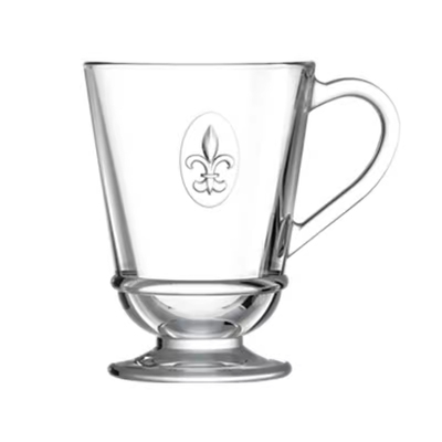 LaRochere鸢尾花复古浮雕玻璃杯