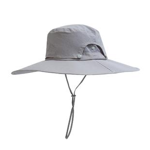 防晒帽遮阳帽男士太阳帽夏季帽子男款大帽檐渔夫帽户外钓鱼登山女