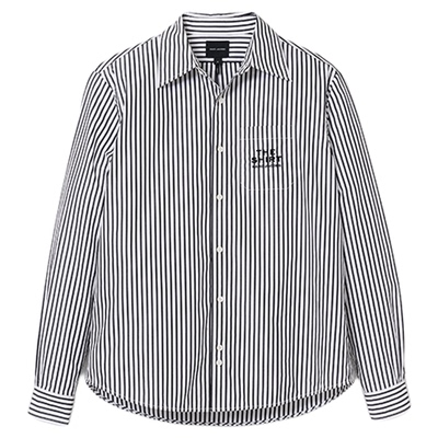 【新品】MARC JACOBS/莫杰 MJ 纯棉浅色条纹休闲风格长袖衬衫上衣