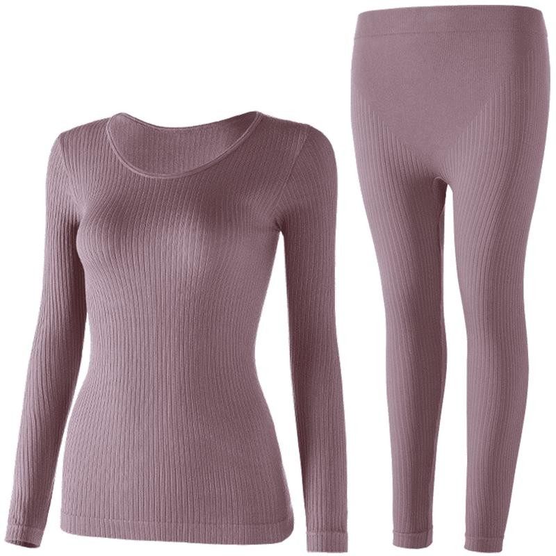 保暖内衣女发热美体紧身打底衫内穿棉毛衫秋衣秋裤圆领套装